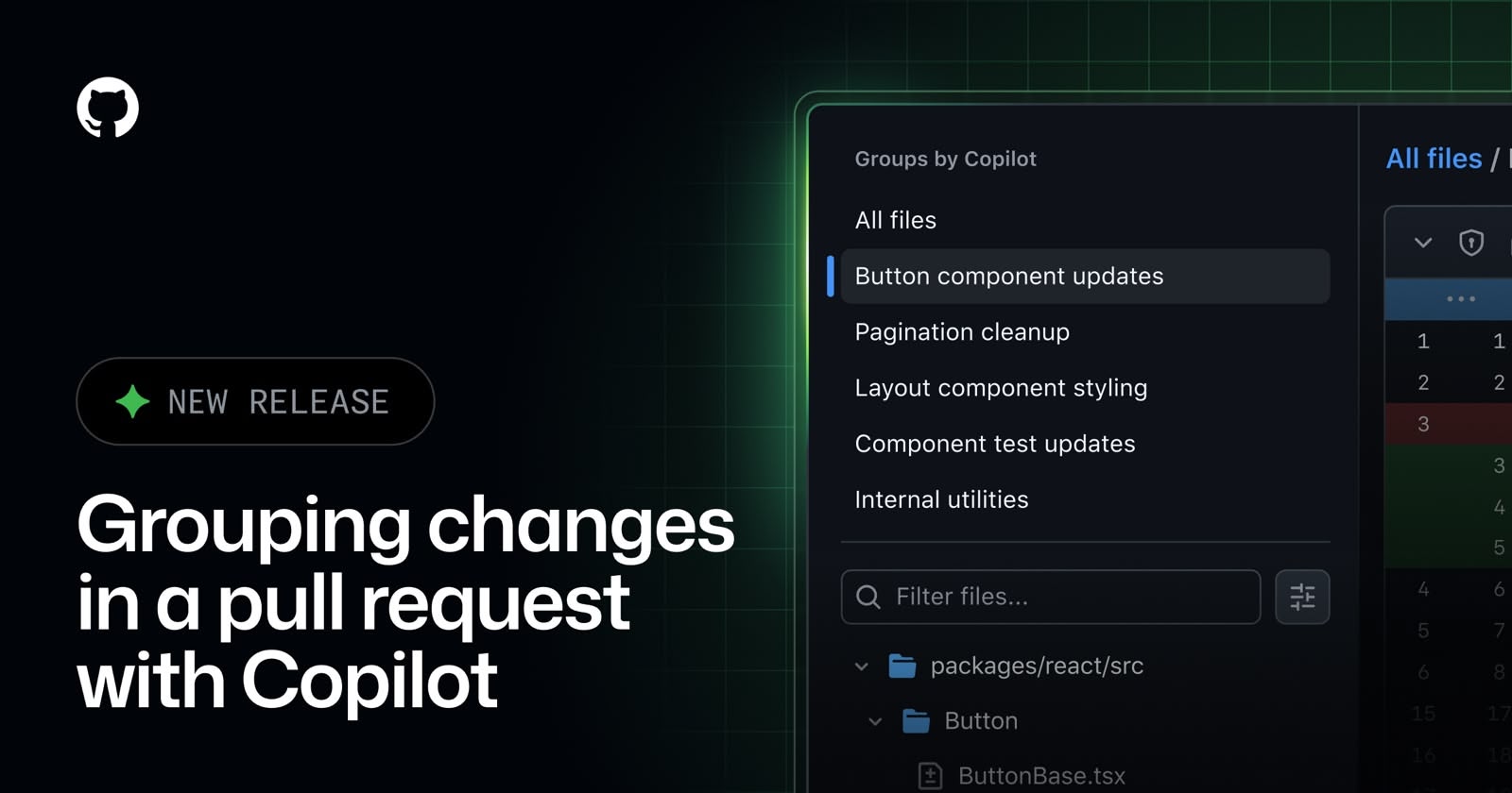 Grouping changes in a pull request with Copilot in public preview