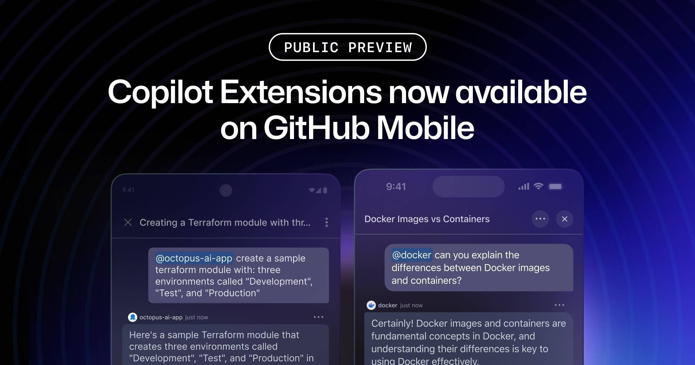 GitHub Copilot Extensions on GitHub Mobile now in public preview